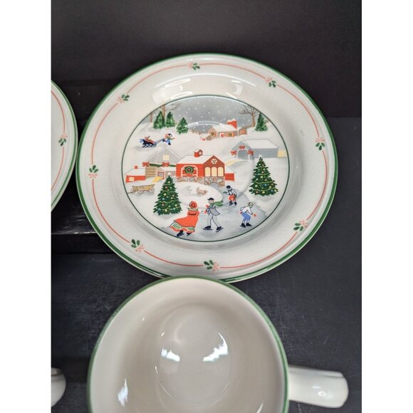 Sango 3900 Silent Night 10 Oz Mug And Saucer Set By Joan Luntz Lot of 2 - Picture 5 of 7